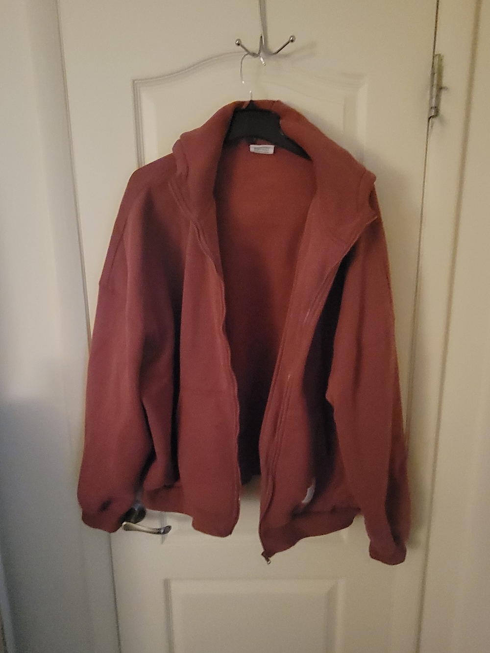 Women's Zip-Front Hoodie Sweatshirt - Rust